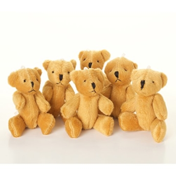 NEU - 18 X BRAUN TEDDYBÄR - Klein Niedlich Weich Kuschelig - Geschenk Geburtstag Weihnachten - 