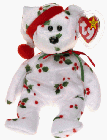 TY- BEANIE BABY -1998 HOLIDAY TEDDY/BÄR – PLÜSCHTIER- WEIHNACHTEN – ca. 22 cm groß - 1